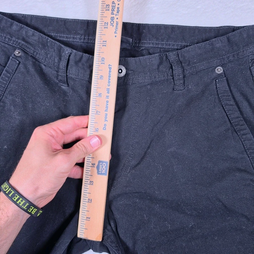 NEW Eddie Bauer Canvas Utility Pant Men 32/32 Black Stretch 1751319 Workwear
